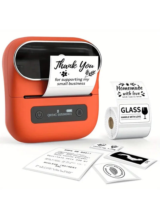 phomemo Label Maker, 7.98 cm Thermal Printer for Barcodes, Address Labeling, Mailing, File Folder Labels, Easy to Use, Support with Phones & Laptop, with 1 Roll Labels - Image 4