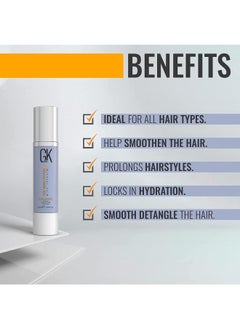 GK Hair Leave in Cashmere Hair Smoothing and Styling Cream (1.69 Fl Oz/50ml) Argan Oil for Anti-Frizz Sleek Shine and Hydrates Dry Damaged and Unmanageable Hair Repair  - Image 3