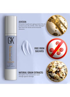 GK Hair Leave in Cashmere Hair Smoothing and Styling Cream (1.69 Fl Oz/50ml) Argan Oil for Anti-Frizz Sleek Shine and Hydrates Dry Damaged and Unmanageable Hair Repair  - Image 4
