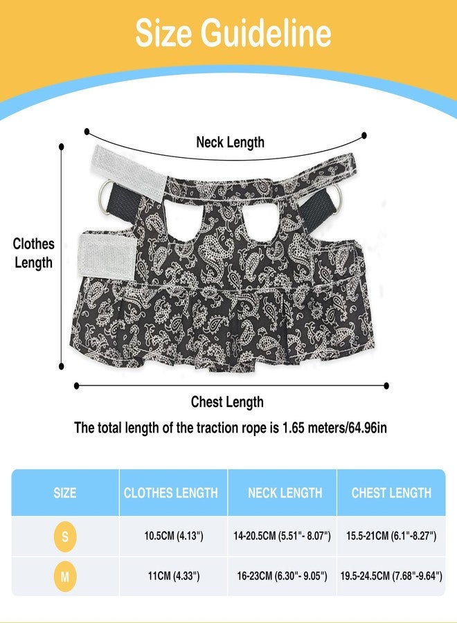 hokable Lizard Harness Dress and Leash, Adjustable Hamster Ferret Harness and Leash Set, No-Pull Walking Vest for Lizard Small Animal Gecko Chameleon (Black M - Image 2