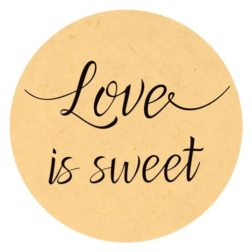 G2PLUS Love is Sweet Stickers Labels, Wedding Favor Label Sticker, 2 in Round Wedding Treat Sticker for Gift Wrapping, Anniversary, Engagement, Birthday, Baby Shower Party Favors - Image 1