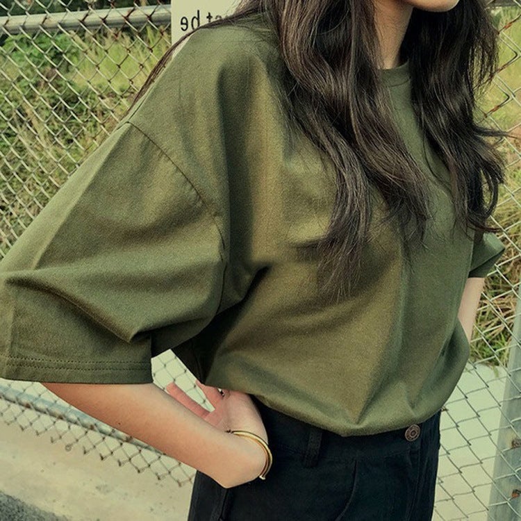 Short-Sleeved T-Shirt Women'S Ins Trendy 2020 New Korean-Style Lazy Style Bf Loose Student Half-Sleeved T-Shirt Top - Image 4