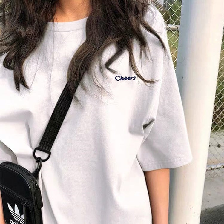 Short-Sleeved T-Shirt Women'S Ins Trendy 2020 New Korean-Style Lazy Style Bf Loose Student Half-Sleeved T-Shirt Top - Image 1