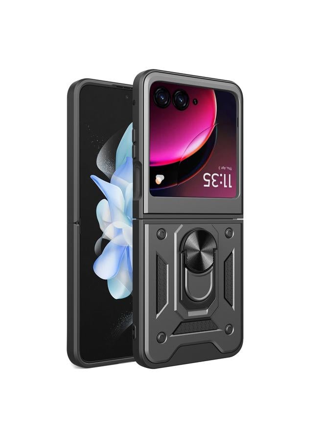 Case For Motorola Razr 40 Ultra Ring Holder TPU Hybrid PC Phone Case