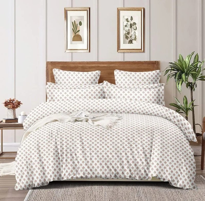 RRC Super Soft Microfiber Cotton Double Duvet Cover/Comforter Cover/Rajai Cover/Blanket Cover/Quilt Cover King Size 90X 100(Inches) with Zipper with Four Corner Ties - Image 1