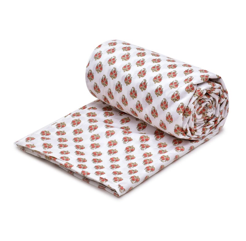 RRC Super Soft Microfiber Cotton Double Duvet Cover/Comforter Cover/Rajai Cover/Blanket Cover/Quilt Cover King Size 90X 100(Inches) with Zipper with Four Corner Ties - Image 3