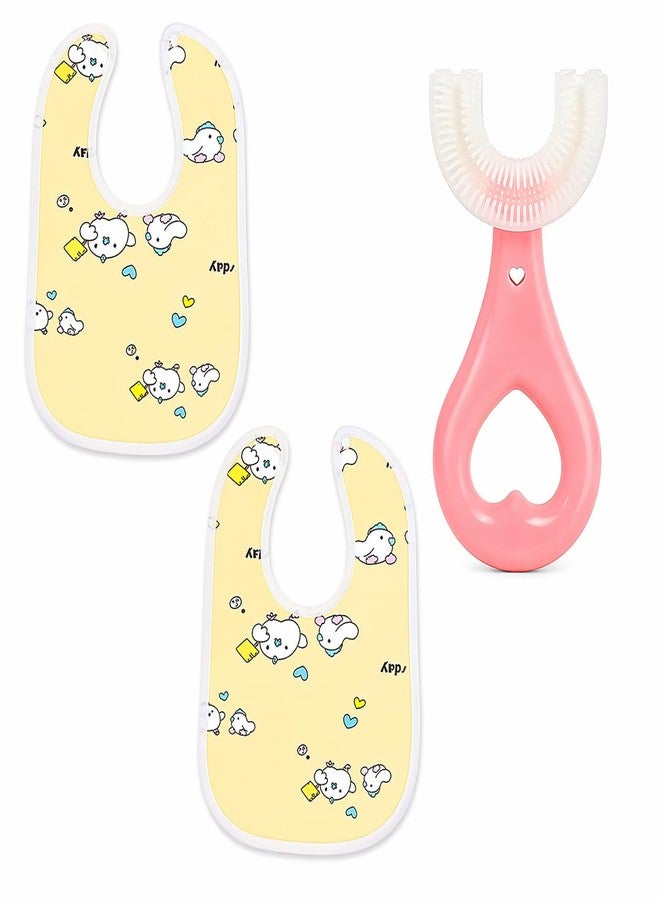 KALRA MAGIC® Waterproof Baby Arpon Bib 2PCS U Shape Brush 1Pcs Combo Pack - Image 1