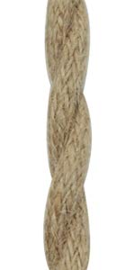 HESSION 32.8ft Twisted Electric Rope Light Cord,HESSION 18/2 18-Gauge Antique Industrial Electrical Wire, Natural Hemp Rope Covered Wire Vintage Style Lamp Cord Strands， Extension Cable Wire DIY Cord - Image 4