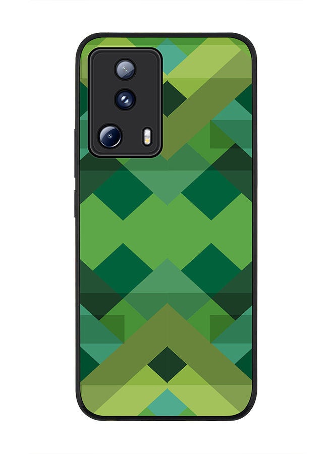 Stylizedd Rugged Black edge case for Xiaomi 13 Lite 5G / Xiaomi Civi 2 5G, Slim fit Soft Case Flexible Rubber Edges Anti Drop TPU Gel Thin Cover -  Geometric Reflections - Image 1