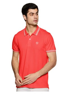 Max Max Men's Half Sleeves Slim Fit Solid Polo (RED_XL)  - Image 1