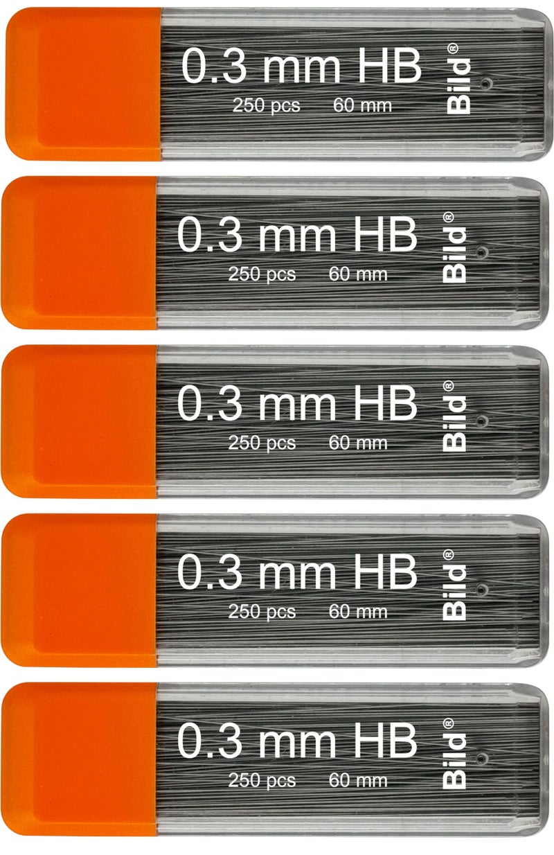 Bild Premium 1250 Leads of 0.3 mm HB Mechanical Pencil Lead Refills (HB Mega, 0.3 mm) - Image 1