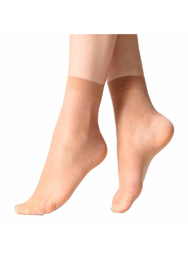 MANZI Women's Ankle High Sheer Socks, Sj-Natural, One Size, 12 Pairs - Image 1