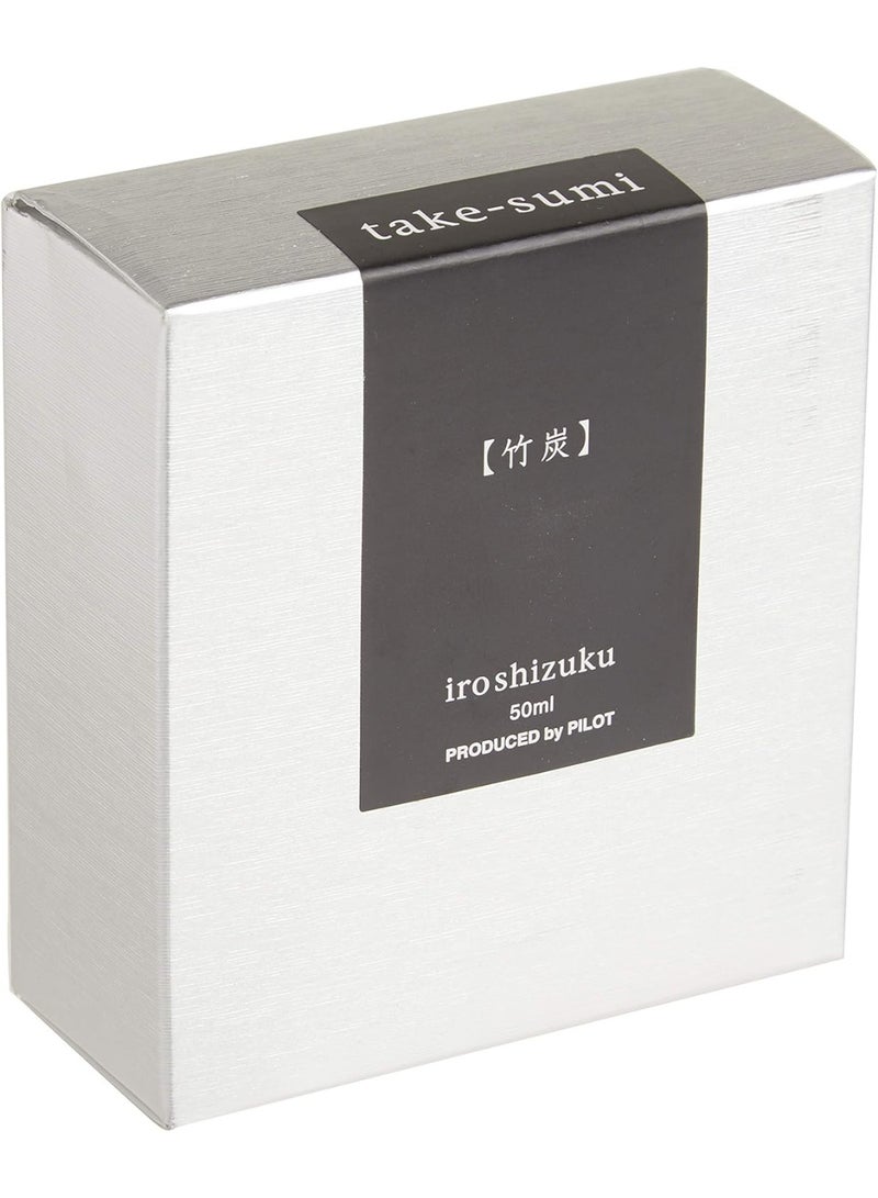 PILOT Iroshizuku Bottled Fountain Pen Ink, Take-Sumi, Bamboo Charcoal (Black) 50ml Bottle (69224) - Image 4