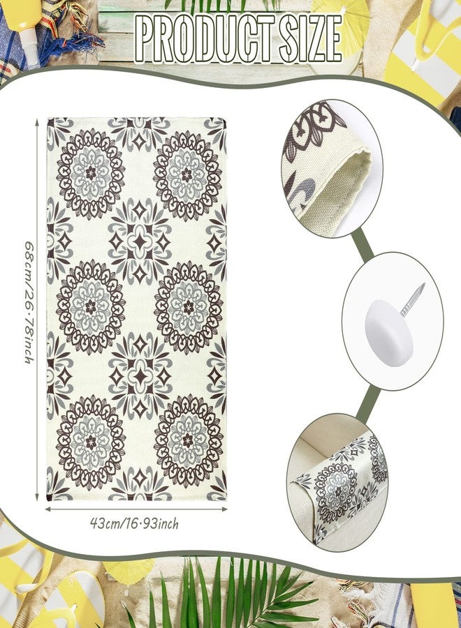 اودين غطاءان لمساند رأس الكراسي القابلة للإمالة من أودين، قطعتان، واقيان لمساند الرأس للكراسي والأرائك، أغطية أثاث بنقشة ماندالا، لتزيين المنزل، هدية مثالية للمنزل الجديد - Image 2