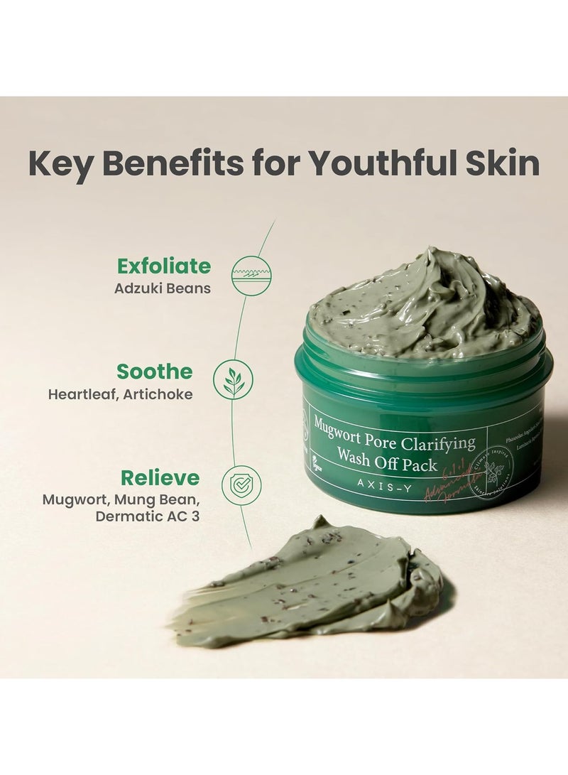 AXIS-Y Mugwort Pore Clarifying Wash Off Pack 100Ml - Image 4