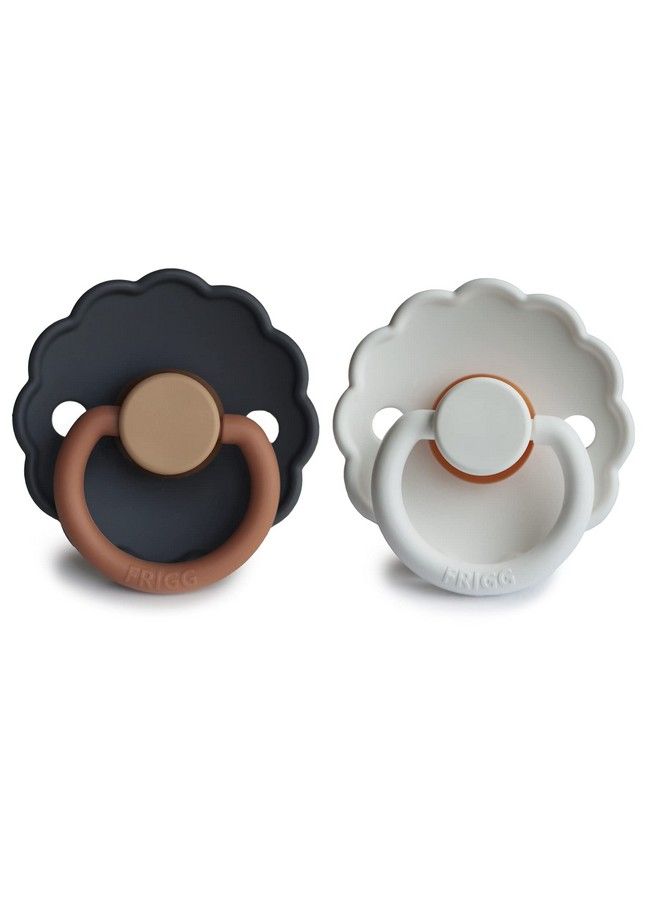 FRIGG مصاصة أطفال من المطاط الطبيعي دايزي ؛ صنع في الدنمارك ؛ خالية من BPA (أورورا بيضاء زاهية 618 شهر) 2 حزمة - Image 3
