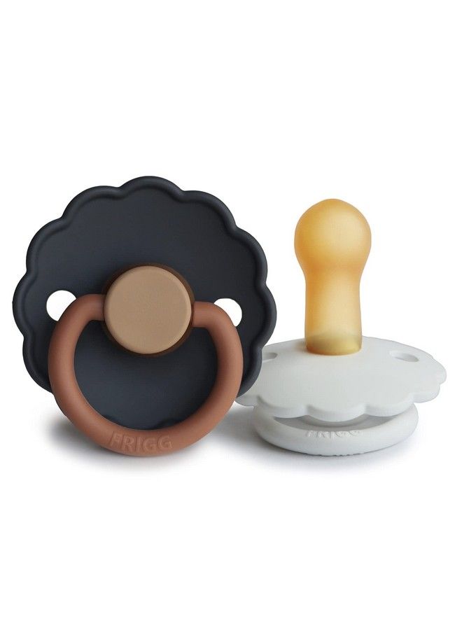 FRIGG مصاصة أطفال من المطاط الطبيعي دايزي ؛ صنع في الدنمارك ؛ خالية من BPA (أورورا بيضاء زاهية 618 شهر) 2 حزمة - Image 2