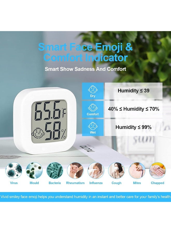 Indoor Thermometer, Gauge Meter Digital Hygrometer Room Thermometer For Home, Hight Accurate Temperature and Humidity Monitor For Greenhouse, Reptile, Humidors, Cellar, Office - Image 3
