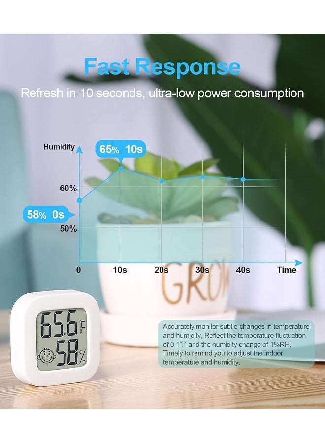 Indoor Thermometer, Gauge Meter Digital Hygrometer Room Thermometer For Home, Hight Accurate Temperature and Humidity Monitor For Greenhouse, Reptile, Humidors, Cellar, Office - Image 5