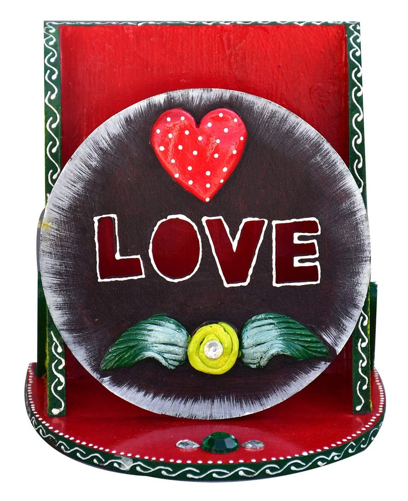 Natali Traders Gift for Friends-Wooden Decorative Mobile Stand-Gift for Boys-Girls-Valentine Day Gift-Birthday Gift - Image 1