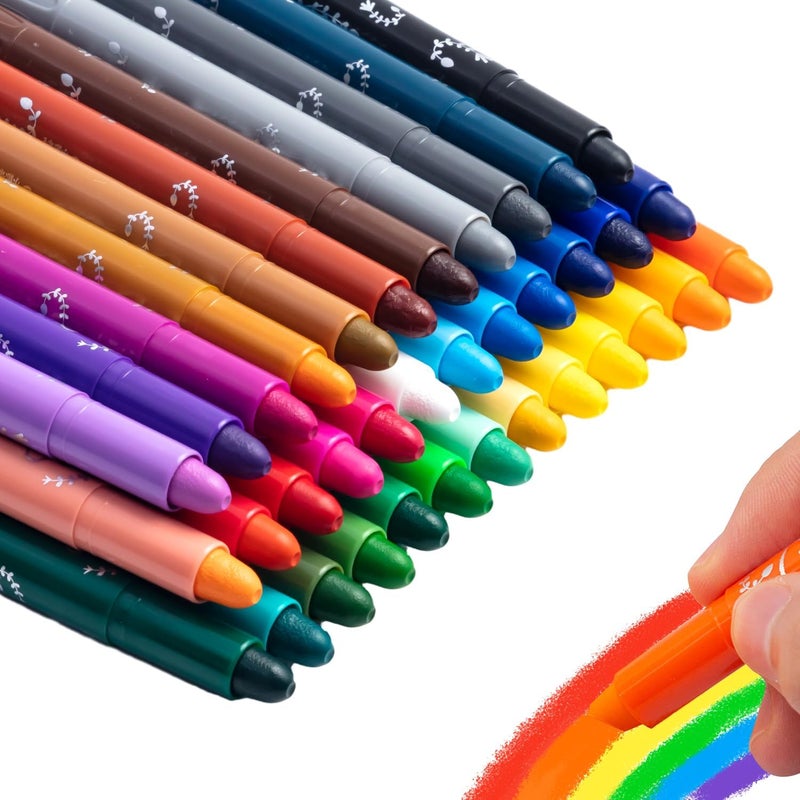 MG 36 Colors Solid Tempera Paint Sticks Washable Nontoxic Quick Drying Works Great on Paper Wood Glass Ceramic Canvas Paint for artists - Image 2