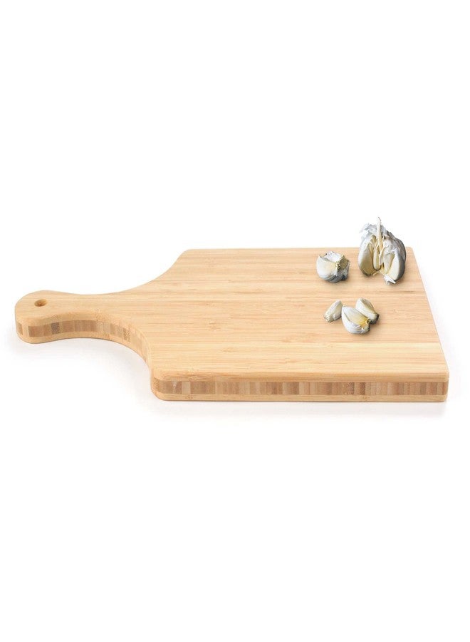بامبو إم إن لوح تقطيع وتقديم من الخيزران من بامبو إم إن، لوح تقطيع للحوم والخضراوات والفواكه والخبز، لوح تقطيع للمطبخ بمقبض - 15 بوصة × 8 بوصة × 0.75 بوصة - قطعة واحدة - Image 2