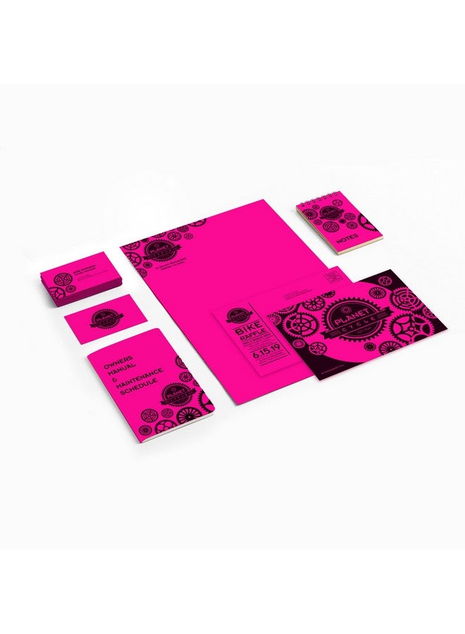 Neenah Astrobrights Color Cardstock 65 Lb Cover Weight 8.5 X 11 Fireball Fuchsia 250/Pack - Image 4