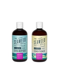 The Seaweed Bath Co. Seaweed Bath Co Volumizing Lavender Organic Natural Shampoo And Conditioner Bundle With Argan Oil Sustainably Harvested Bladderwrack Seaweed Aloe Vera & Lavender Essential Oil 12 Fl. Oz. Each  - Image 2