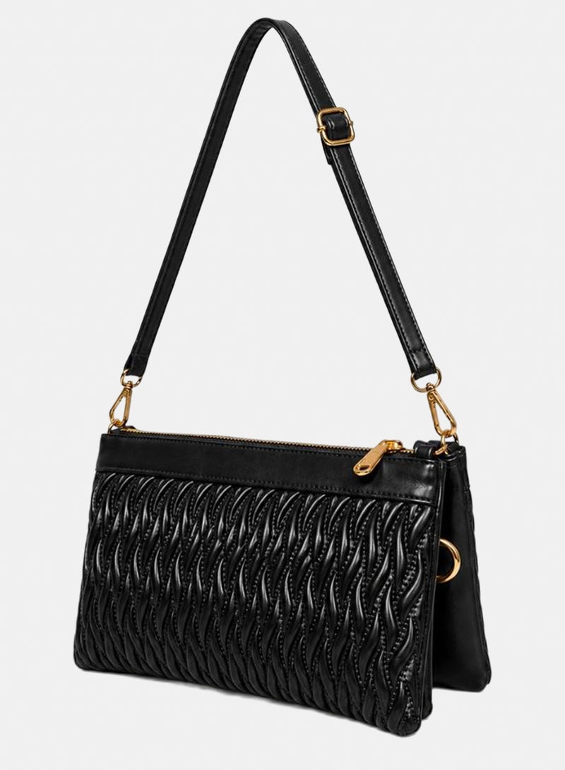 Elegant Chain Tote Bag-black