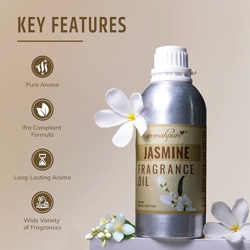 Aromahpure Jasmine Aroma Oil | 500ml Undiluted & Natural | Long-Lasting Scent for Aromatherapy, Candle & Soap Making, Diffusers, Room Freshener, Humidifier, Bathroom Revitalizer & Home Essentials - Image 5