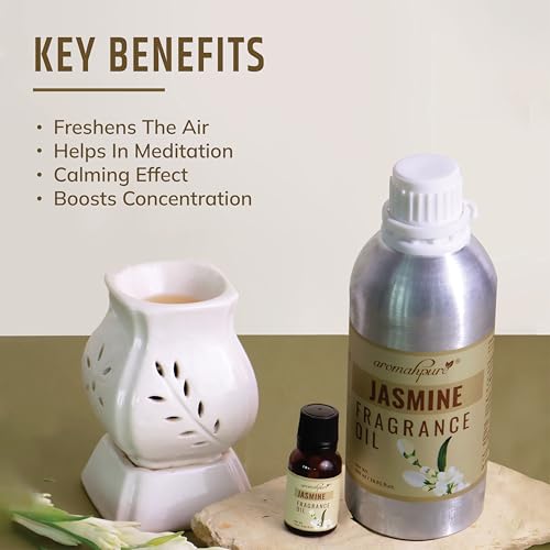 Aromahpure Jasmine Aroma Oil | 500ml Undiluted & Natural | Long-Lasting Scent for Aromatherapy, Candle & Soap Making, Diffusers, Room Freshener, Humidifier, Bathroom Revitalizer & Home Essentials - Image 4