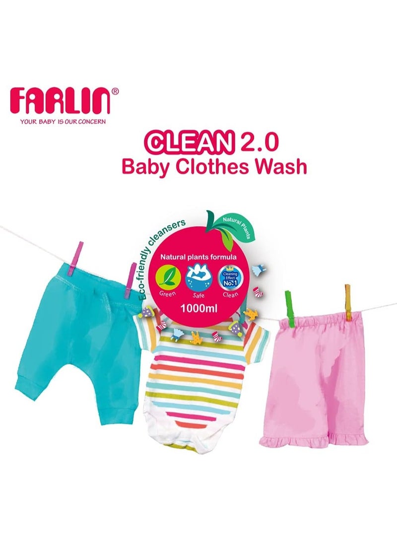 فارلين كلين ٢.٠ لغسيل ملابس الأطفال ١٠٠٠ مل - منظف سائل طبيعي نباتي صديق للبيئة للأطفال - Image 4