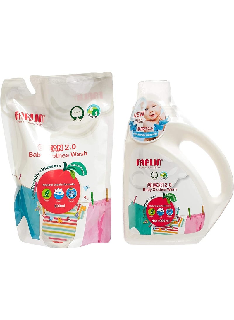 فارلين كلين ٢.٠ لغسيل ملابس الأطفال ١٠٠٠ مل - منظف سائل طبيعي نباتي صديق للبيئة للأطفال - Image 1