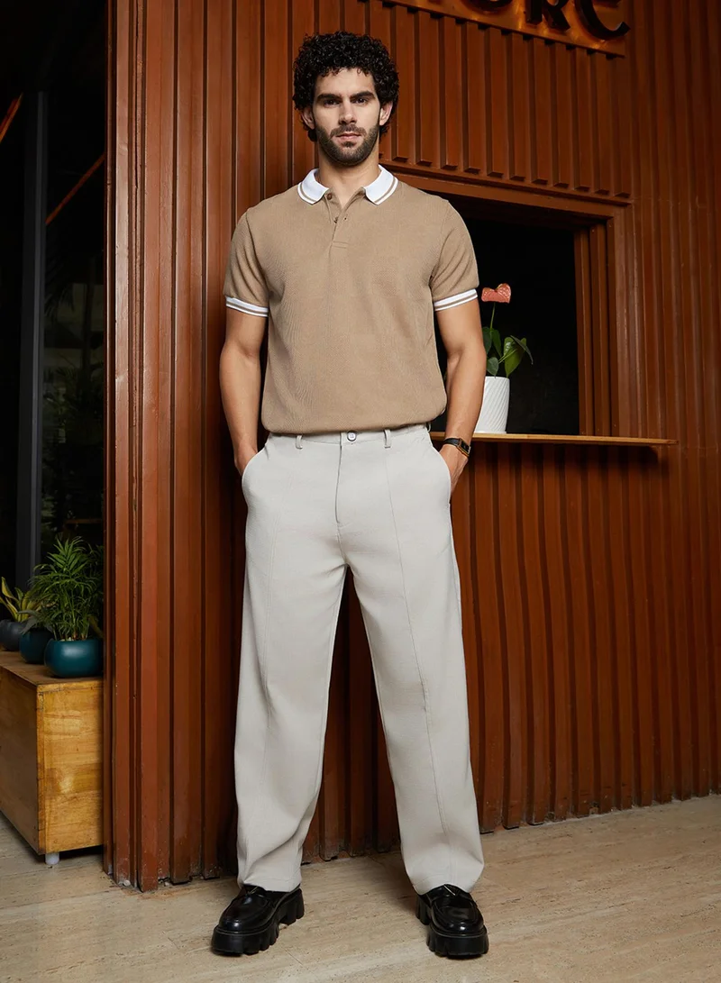 Campus Sutra Lightweight - Panelled Tailored Trousers