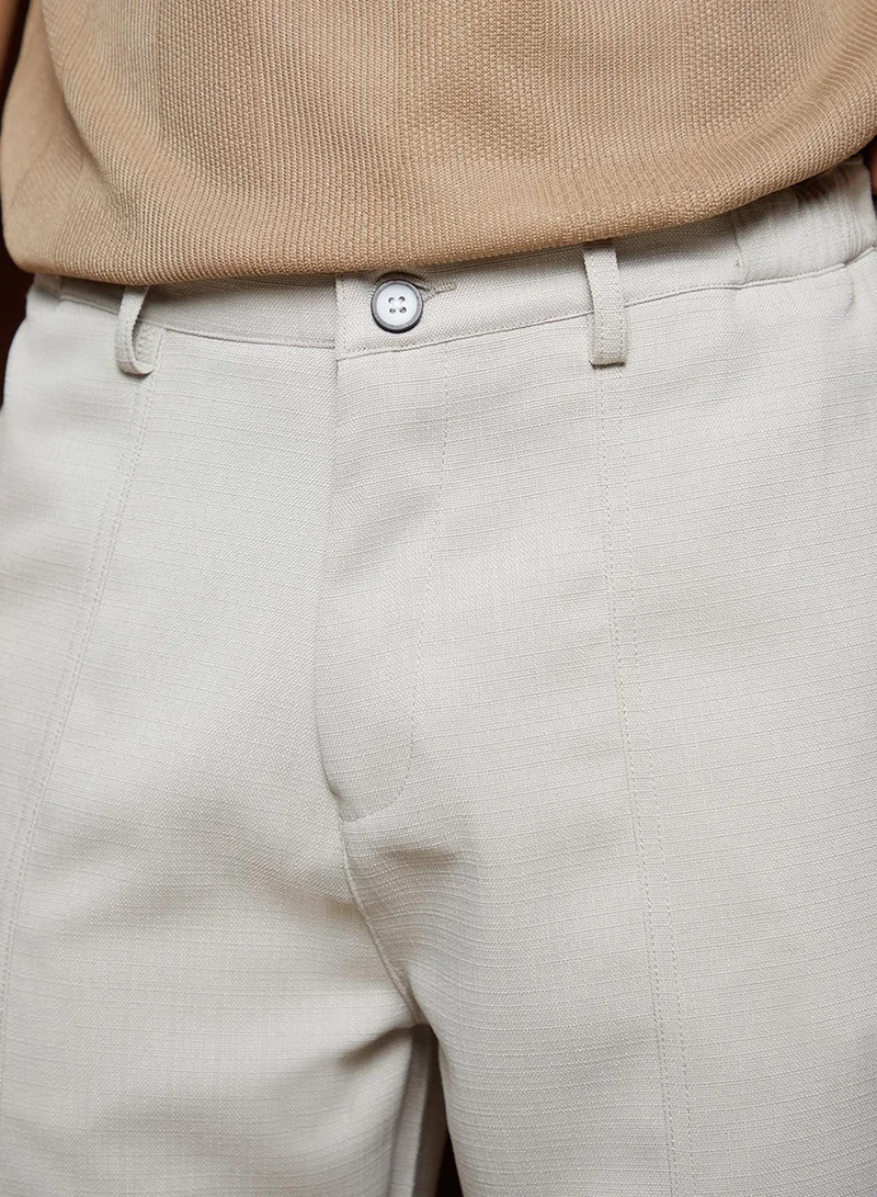 Campus Sutra Lightweight - Panelled Tailored Trousers