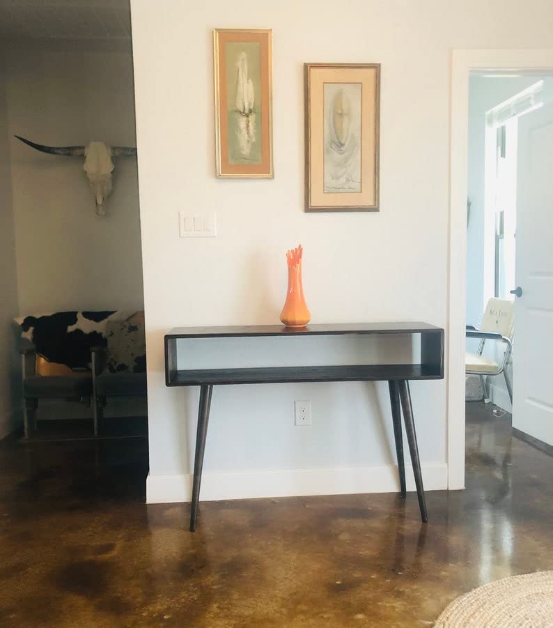 IThree Wooden Console Table for Living Room | Study Table Solid sheesham Wooden with Natural Teak Polish - Image 2