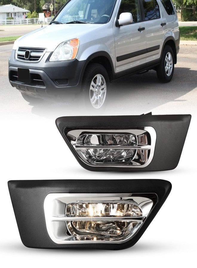 AUTOFREE Fog Lights for Honda CRV 2002-2004 with 9006 12V51W Bulbs Fog Lamps Replacement Included Wiring Kits & Switch- 1 Pair (Clear Lens) - Image 1