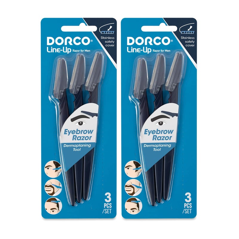 DORCO Line-Up Razor for Men - Ultimate Grooming Tool for Mustache & Beard (2 Pack) - Image 1