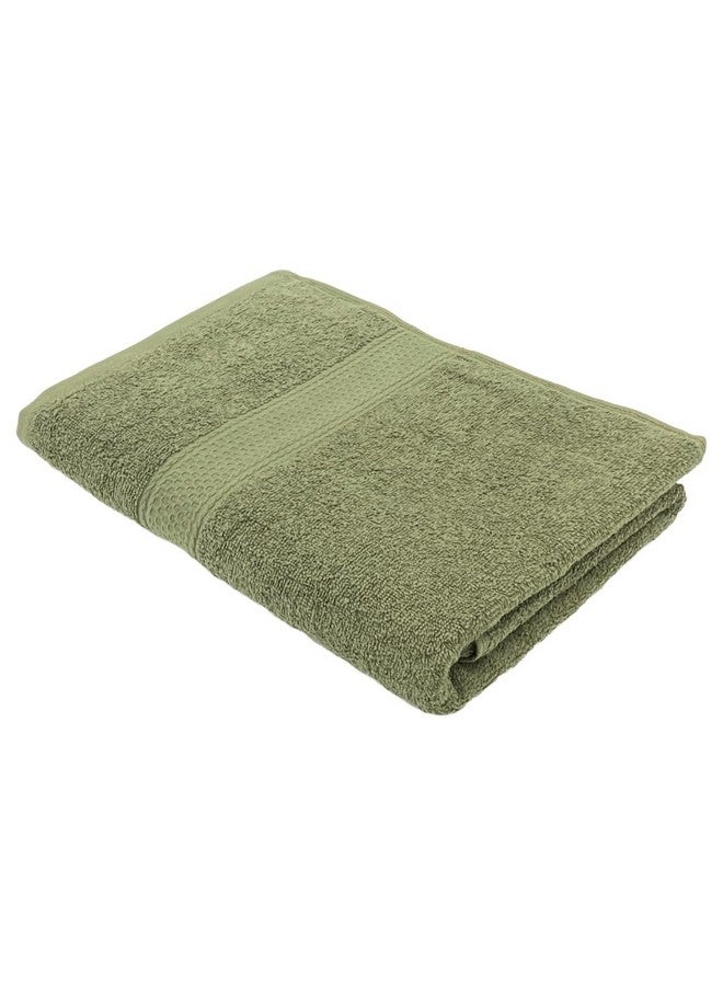 PatPug 100% Indian Ultra Soft Cotton 380 GSM Highly Absorbent, Fade Resistant Large Bath Towel (Olive Green) - Image 1