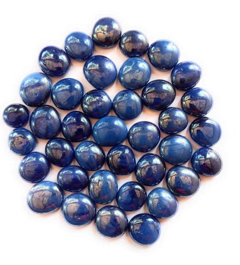 Ohhsome Blue Colour Pebbles for Garden and Home DcorVase Fillers OutdoorGarden Decoration 1Kg - Image 1