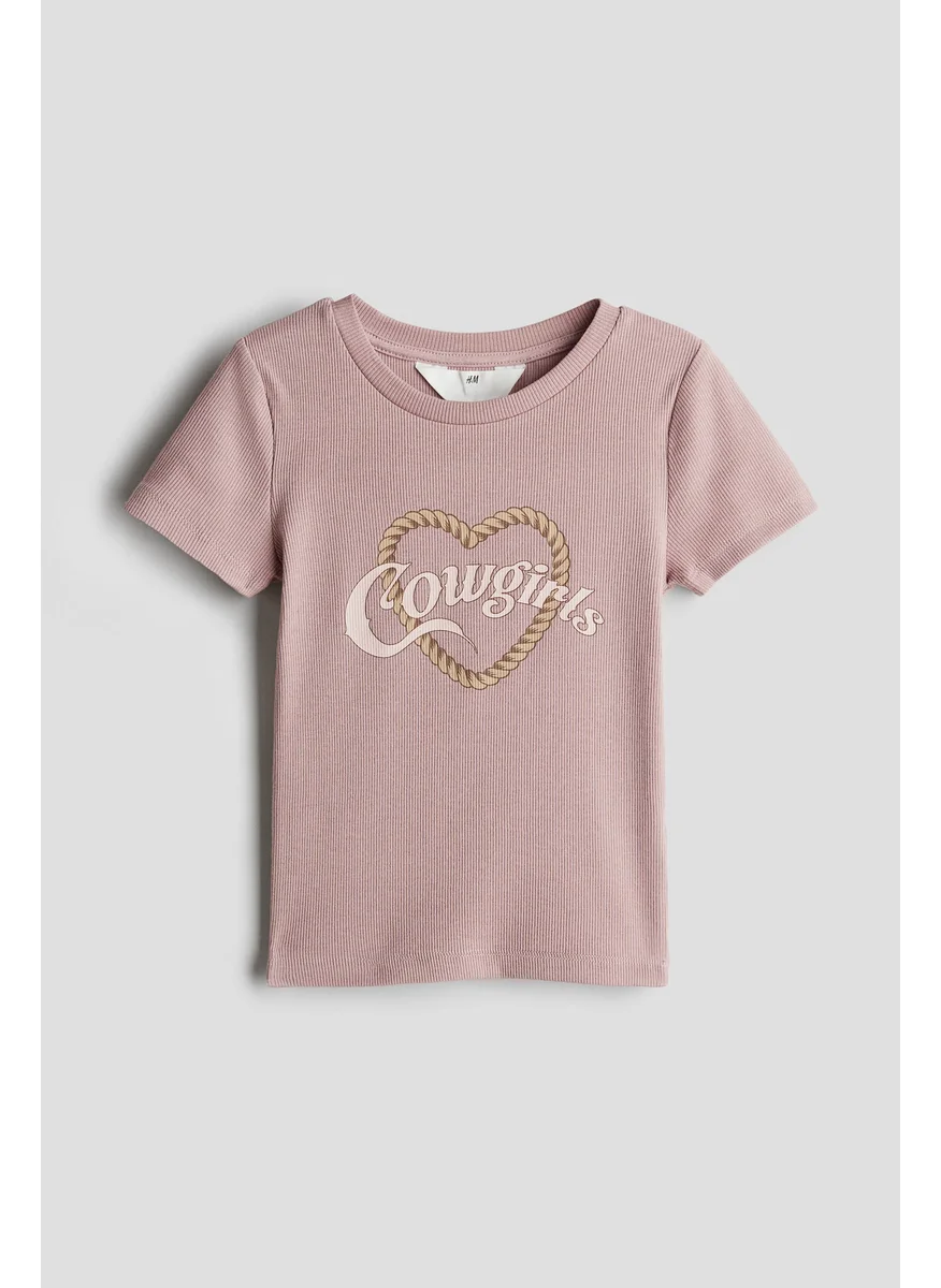 اتش اند ام Cotton Jersey Top