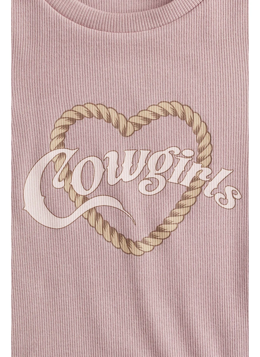اتش اند ام Cotton Jersey Top