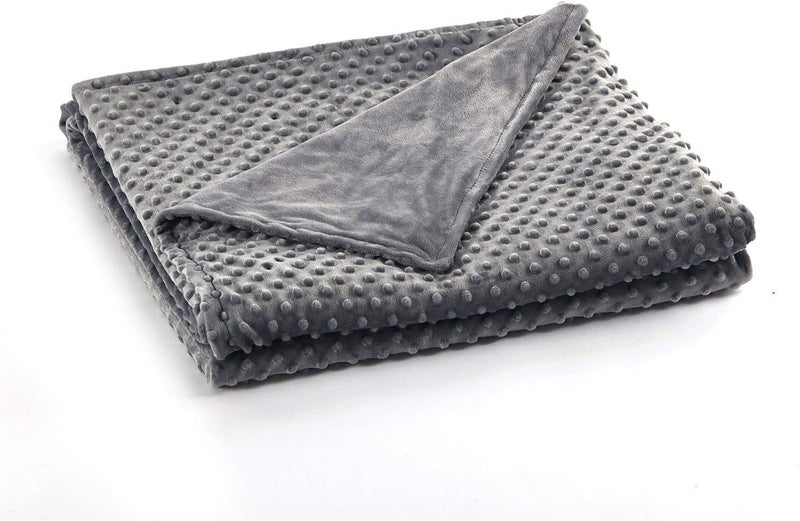 RelaxBlanket ''40''x60'' Duvet Cover for Weighted Blanket | Premium Super Soft Minky Dot | Dark Grey - Image 1