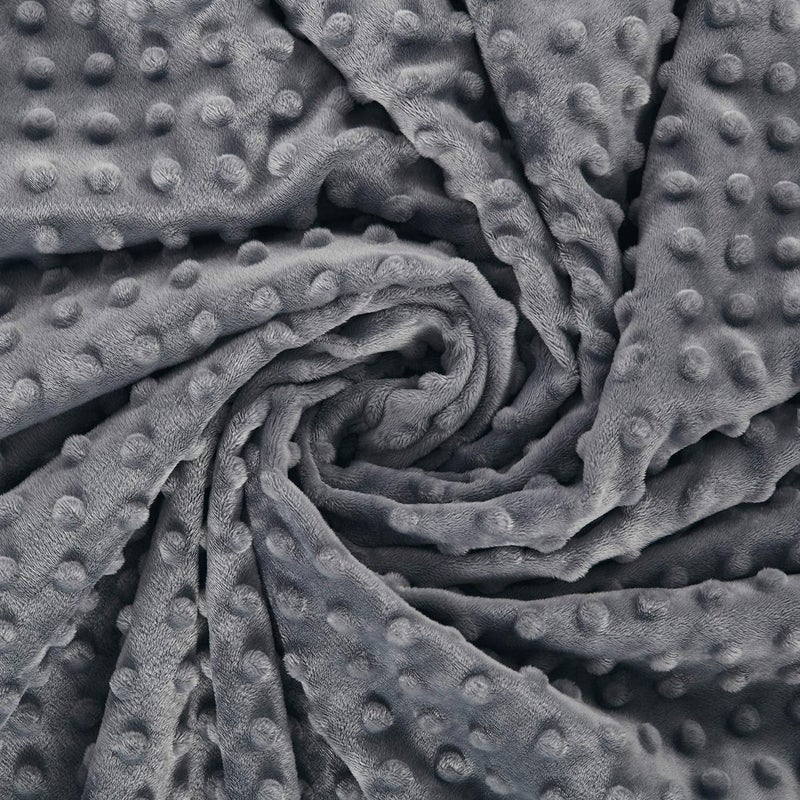 RelaxBlanket ''40''x60'' Duvet Cover for Weighted Blanket | Premium Super Soft Minky Dot | Dark Grey - Image 4