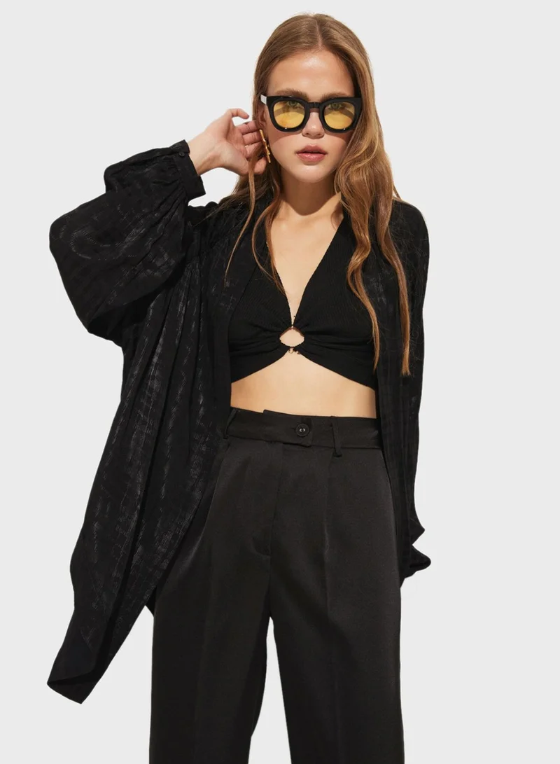 JUNE Printed Knitted Kimono