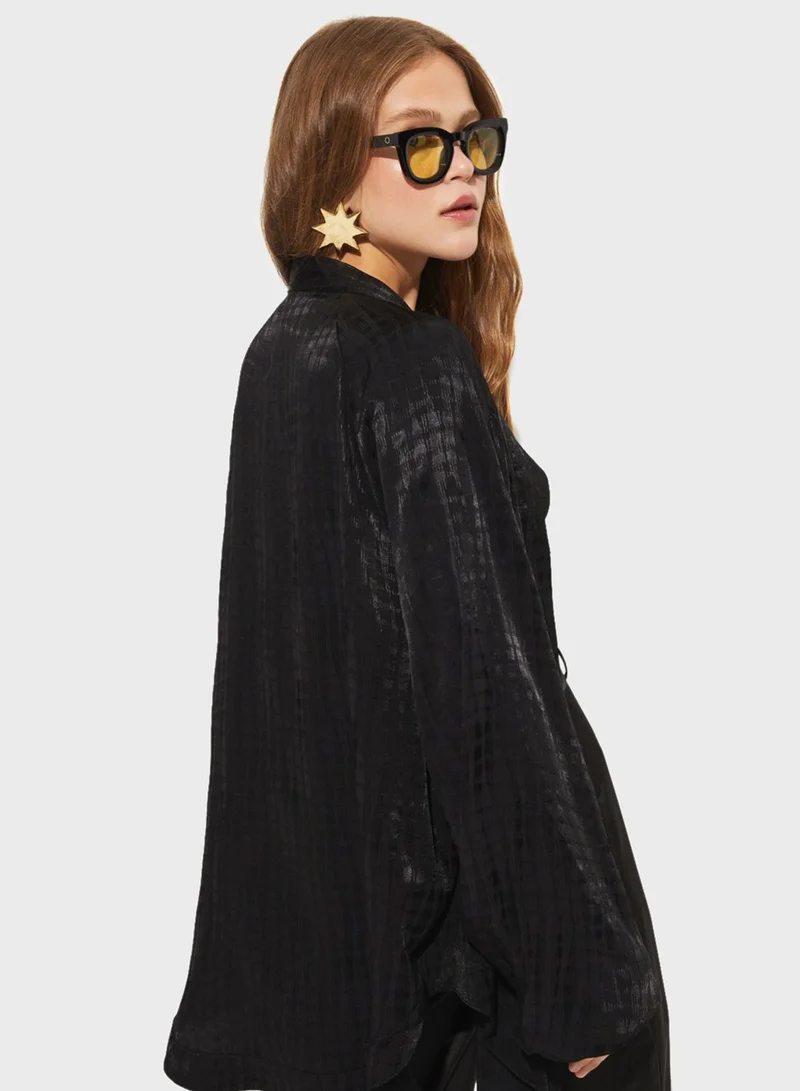 JUNE Printed Knitted Kimono