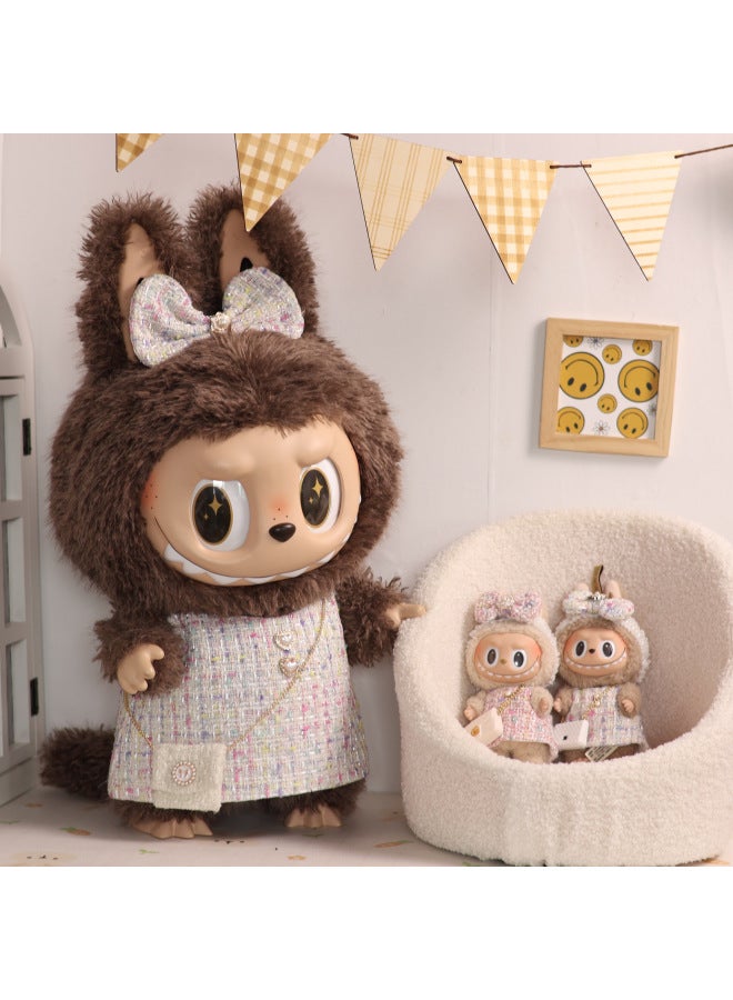 Original 58cm Pull Cloth Clothes Zimomo Clothes Small Fragrant Style Doll Clothes-Specifications:58zimomo Baby Clothes-Color:Construction Period 10 Days Celebrity White Zimomo Small Fragrant Suit  - Image 1