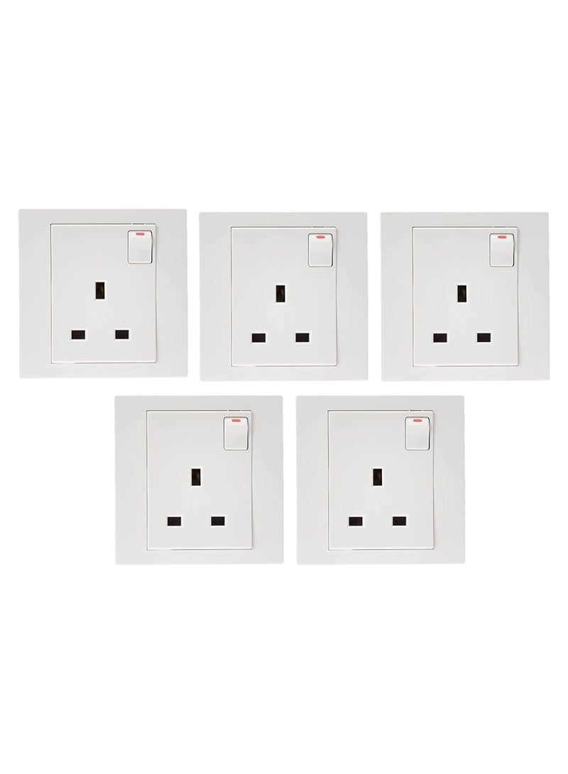 Schneider Electric Vivace White - Single switched socket - 13 A - 230 V - 1 gang -white - Pack of 5