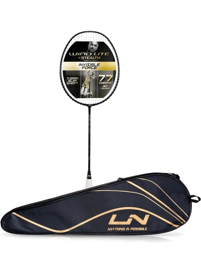 Li-Ning Wind Lite Stealth 77g Carbon Fibre Strung Badminton Racket