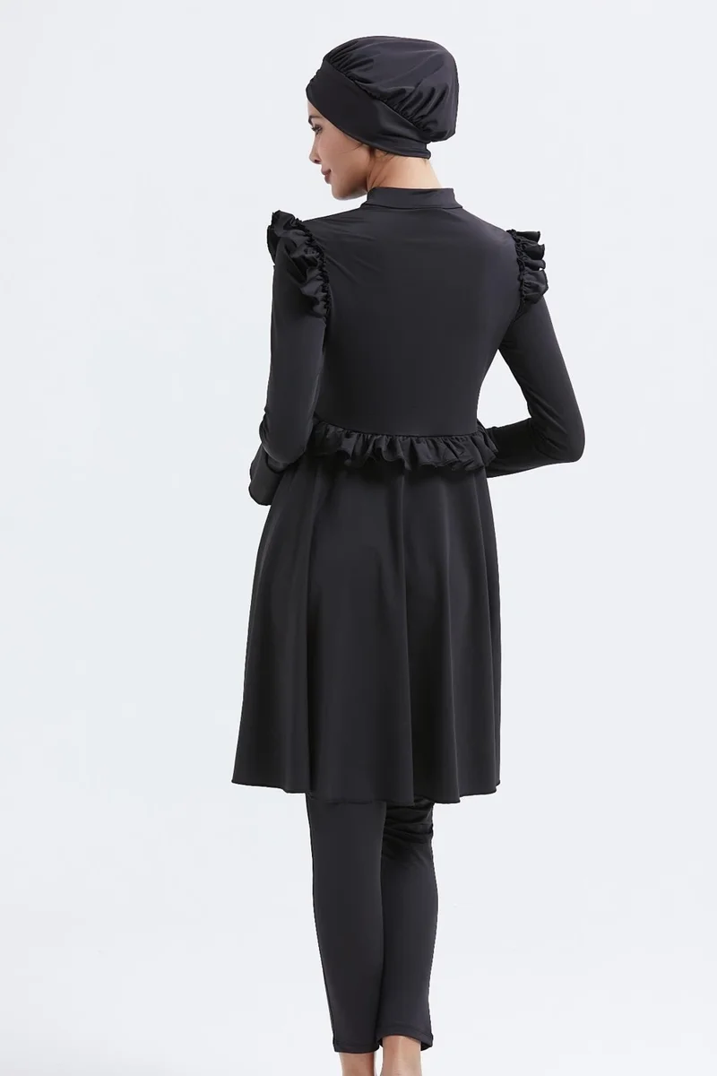 سي اند سيتي Fully Covered 4-Piece Hijab Swimsuit 4053 Black